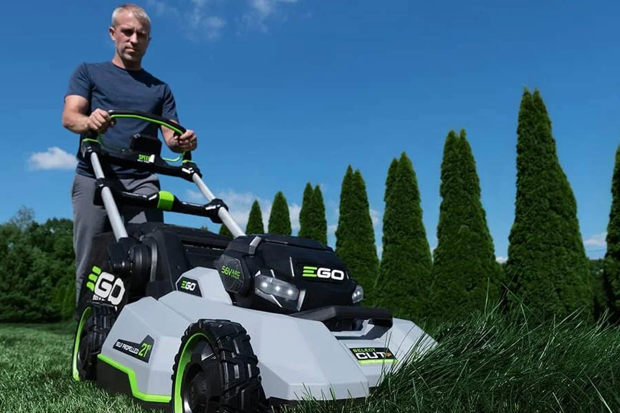 best cordless lawn mower with battery and charger