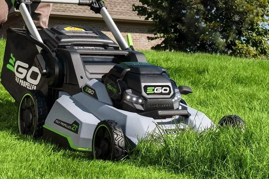 best cordless lawn mower with battery and charger